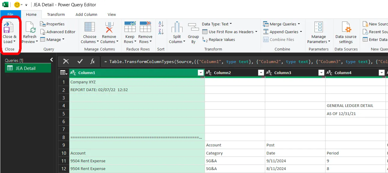Power Query Editor